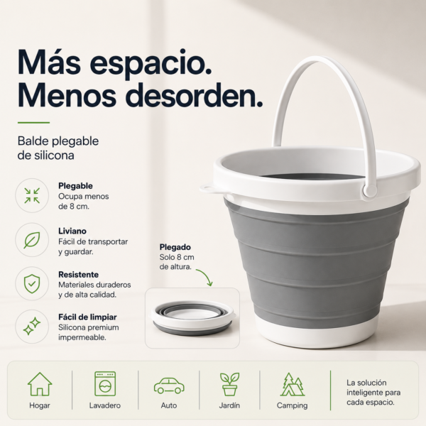 Balde plegable 10L