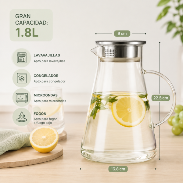 Jarra de vidrio 1.8L