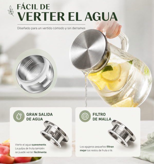 Jarra de vidrio 1.8L
